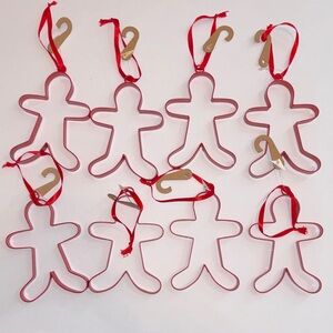 Red Gingerbread Cookie Cutters Set of 8 Gingerbread Cookie Cutter Ornaments NWT